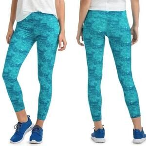 Women's Blue Patterned Leggings